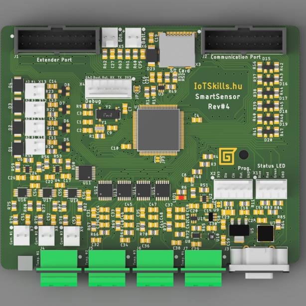 Smart Sensor LoRa mérőegység panelje
